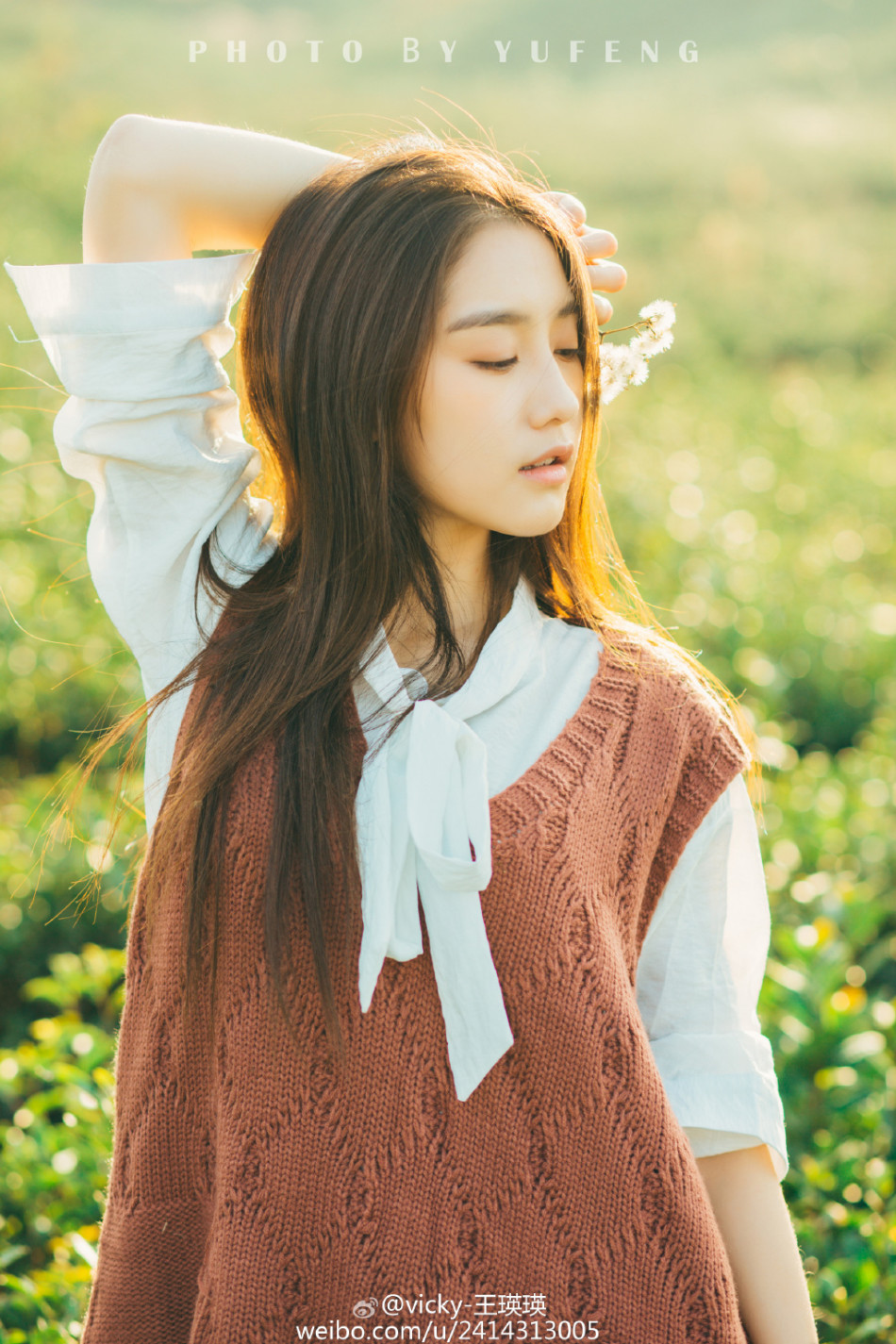 中传校花唯美照 大自然中清新气质尽显
