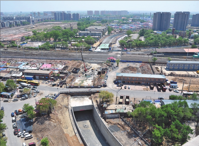 哈尔滨荣进街地道涵工程主道7月完工