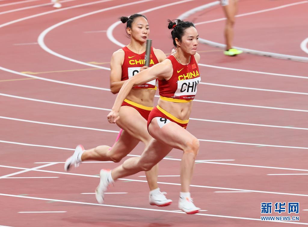 中國隊出戰女子4x100米接力決賽