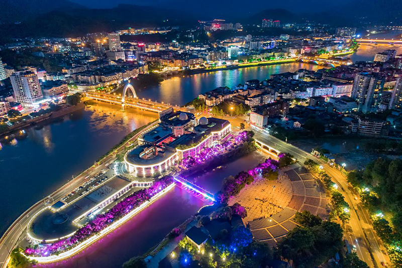 “天府旅遊名縣巡禮”走進雅安市雨城區_fororder_雨城夜色-供圖-雨城區文化體育和旅遊局