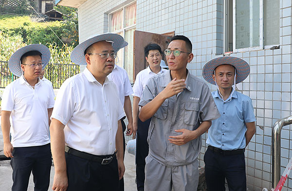 自贡市大安区委书记彭长林调研督导生态环境保护和防汛减灾工作_fororder_1调研现场