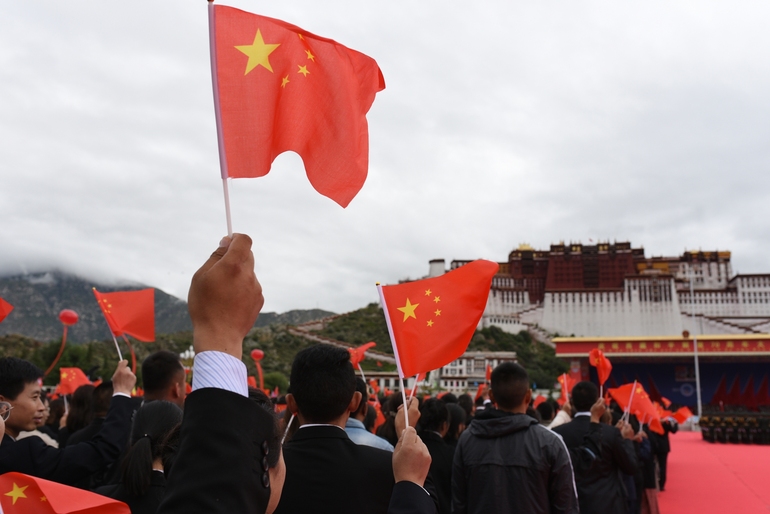 Bugünkü Tibet herhangi bir bölücü dış gücün müdahalesine izin vermez_fororder_VCG111344280046
