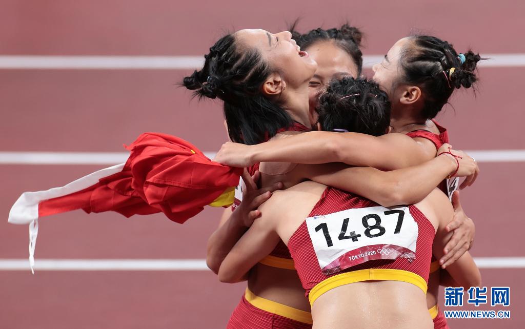中國隊出戰女子4x100米接力決賽