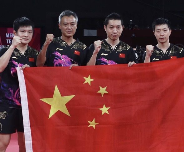 中國隊奪得乒乓球男團冠軍