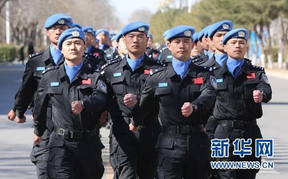 中國第四支赴利比裡亞維和警察防暴隊出征