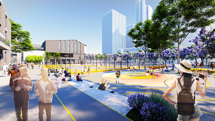 运动场效果图 供图 成都高新区党群工作部宣传处动静结合 打造公园