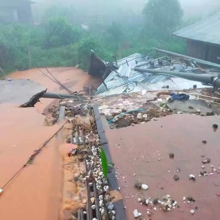 缅甸抹谷暴雨引发洪水及山体滑坡 致3人失踪