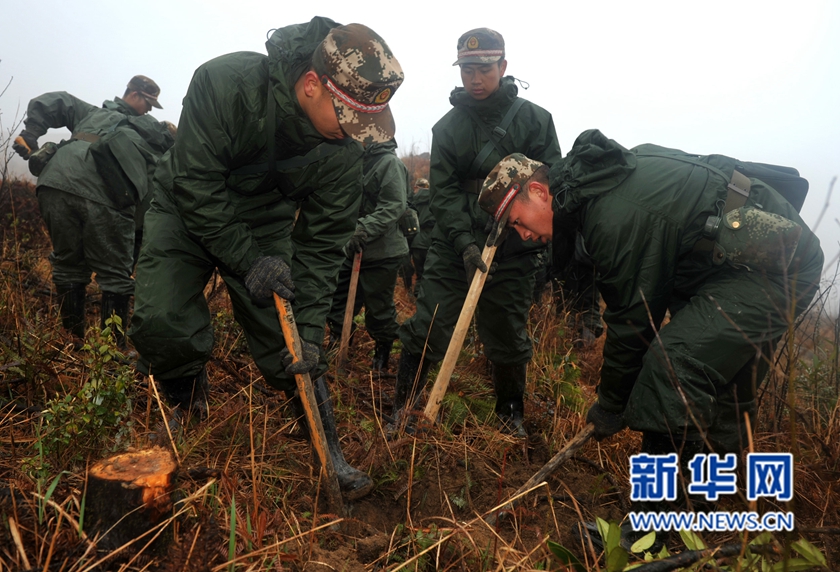 【網絡媒體走轉改】深山住一週 千名武警將種下70萬株樹苗