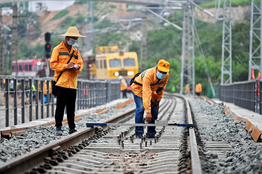 鏖戰36天 中國鐵路鄭州局管內太焦鐵路全線恢復通車