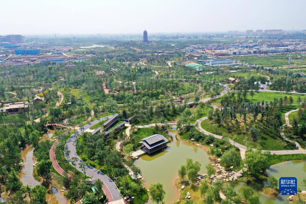 河北雄安新區悅容公園建設有序推進