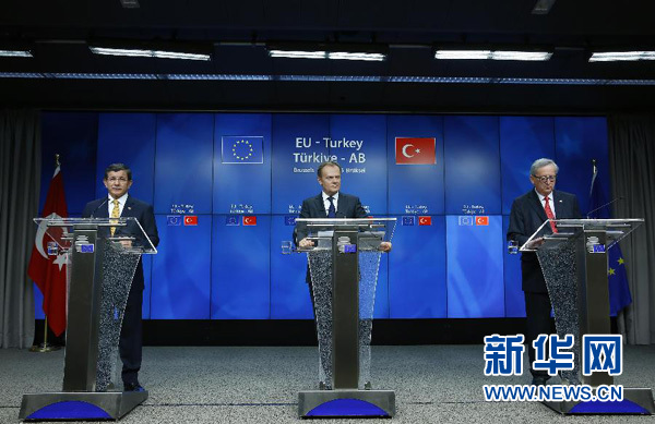 歐盟和土耳其就合作解決難民危機達成協定