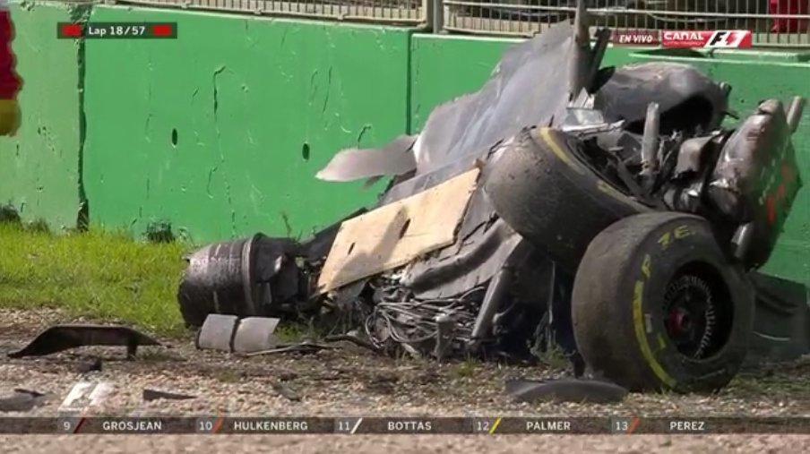 F1澳洲站严重车祸：阿隆索追尾赛车空翻撞碎