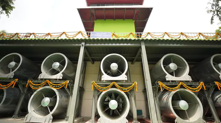 印度砸2億盧比打造空氣凈化塔：裝有40個風扇 凈化範圍1公里