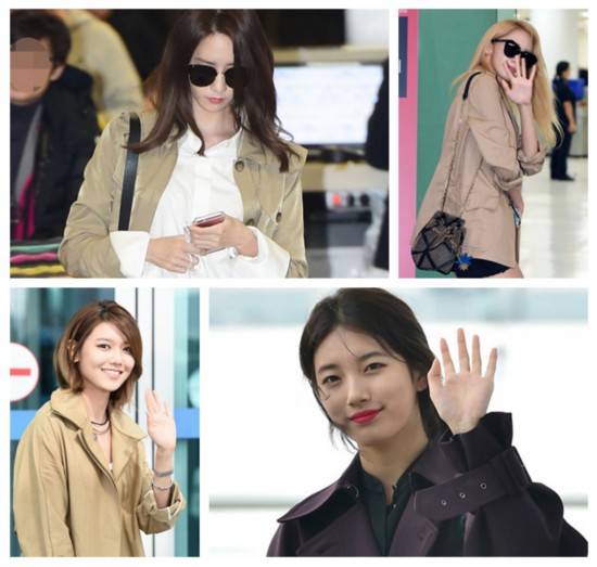 允儿朴信惠秀智 跟韩国女星学早春风衣穿搭术