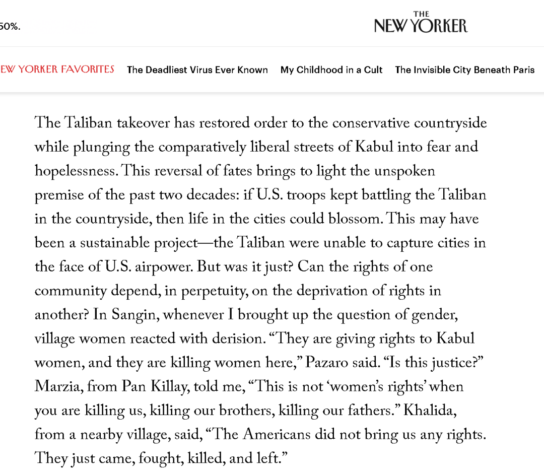 这篇关于阿富汗和塔利班的文章，太绝了！