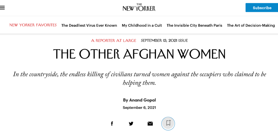 这篇关于阿富汗和塔利班的文章，太绝了！