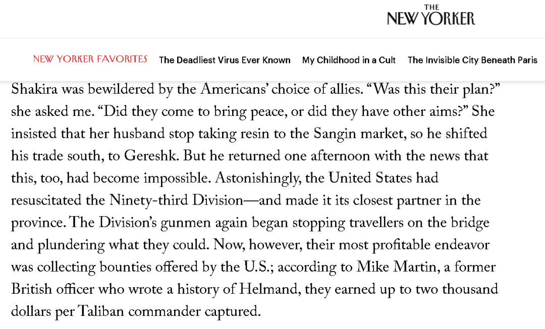 这篇关于阿富汗和塔利班的文章，太绝了！