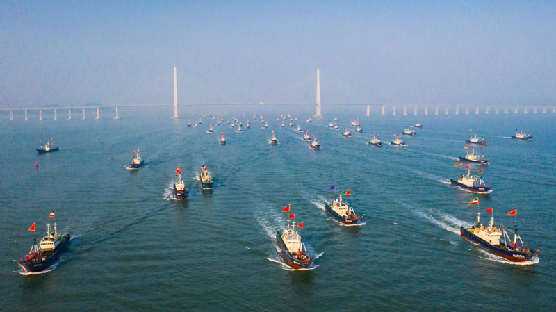 【原创 宁波合作稿】宁波市象山县：伏季休渔结束 千舟竞发石浦港_fororder_象山石浦港千舟竞发。董小飞 摄