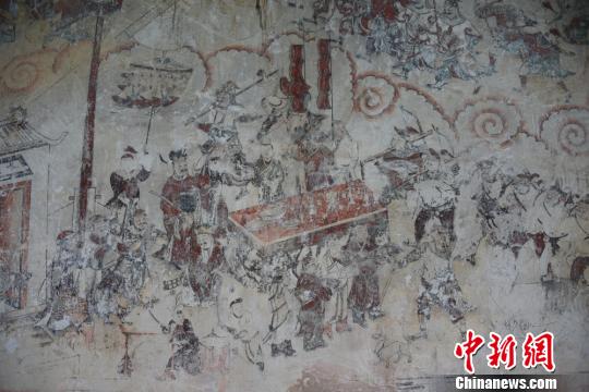 湖南江永勾藍瑤寨發現明代壁畫 約162平方米