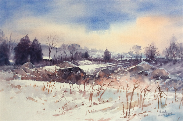 《四季长安》宋卫东水彩画展亮相西安_fororder_2