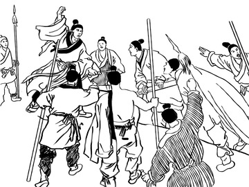 게간이기(揭竿而起)