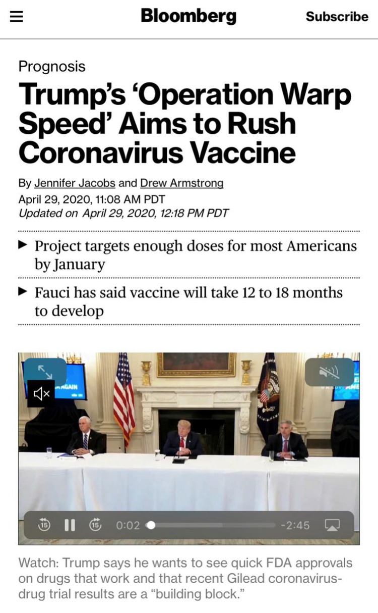 北美觀察丨“曲速行動”恐欲速不達 特朗普疫苗工程危機四伏