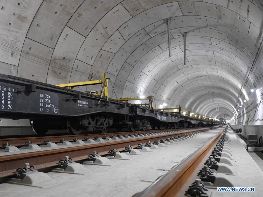 Track of whole length of Beijing-Zhangjiakou High-Speed Railway built