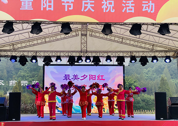 10月14日,眉山市洪雅县东岳镇桥口村举办了九九重阳节庆祝活动