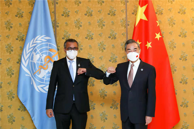 Wang Yi ya gana da babban daraktan hukumar WHO Tedros Ghebreyesus_fororder_W020211031356874287075