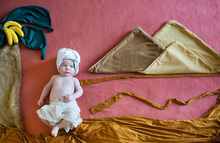 英摄影师拍阿拉伯神话主题创意婴儿照