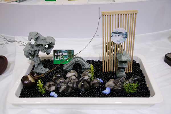（勿签）宜宾：长宁“全竹宴”亮相第十一届中国竹文化节竹展馆_fororder_菜品《山水竹燕窝》-摄影-高学兵