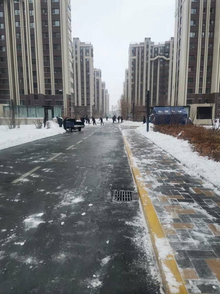 提前預判早準備 哈爾濱市平房區主幹街路清雪完畢_fororder_4