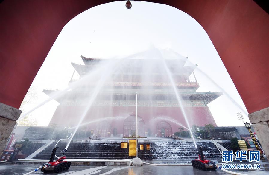 北京市東城區舉行文物古建滅火救援綜合應急演練