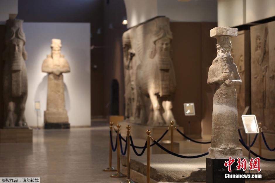 伊拉克国家博物馆展出摩苏尔文物