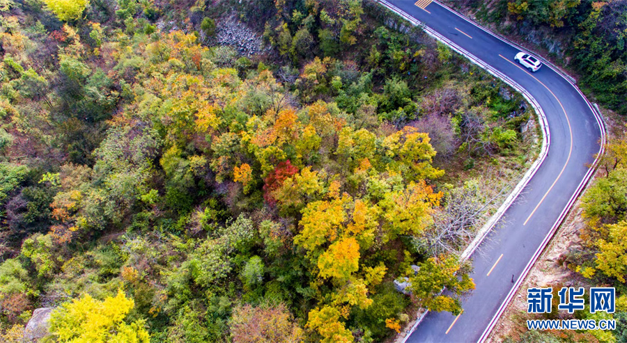 河南平頂山：公路彎彎山絢爛