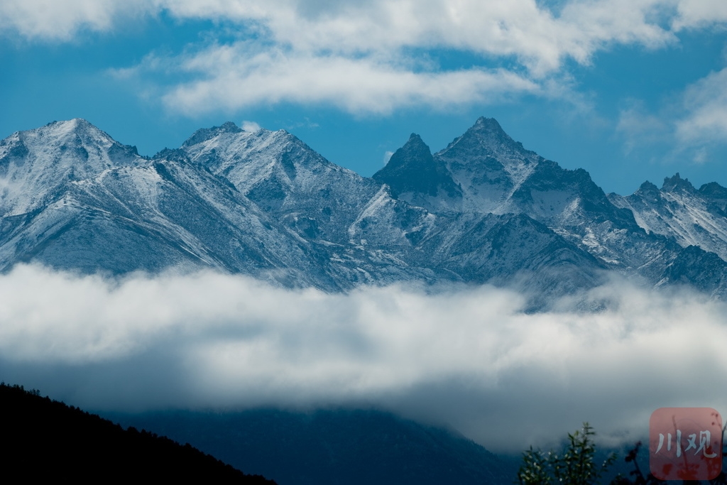 （中首）半山彩林半山雪 川西高原美得令人窒息