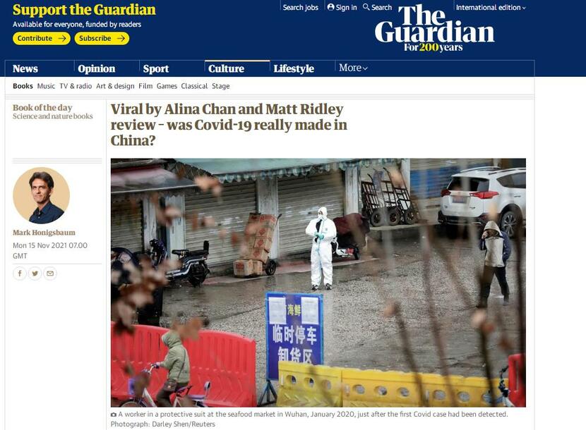 Tờ “Người bảo vệ” Anh đăng bài viết bác lại ngôn luận “vi-rút COVID-19 có nguồn gốc từ phòng thí nghiệm ở Vũ Hán, Trung Quốc”_fororder_卫报-新冠来源