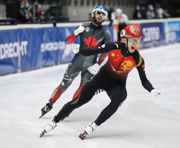 短道速滑世界盃多德雷赫特站：武大靖奪得男子500米冠軍