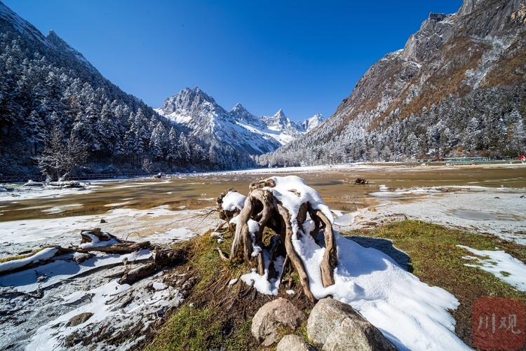 （中首）如诗如画！来看毕棚沟初冬雪景大片
