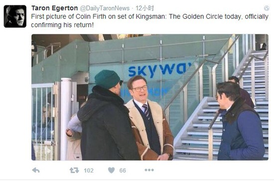 科林叔疑现身《王牌特工2》片场 身穿金士曼西装