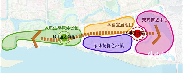 福州南台島帝封江片區將建特色茉莉小鎮