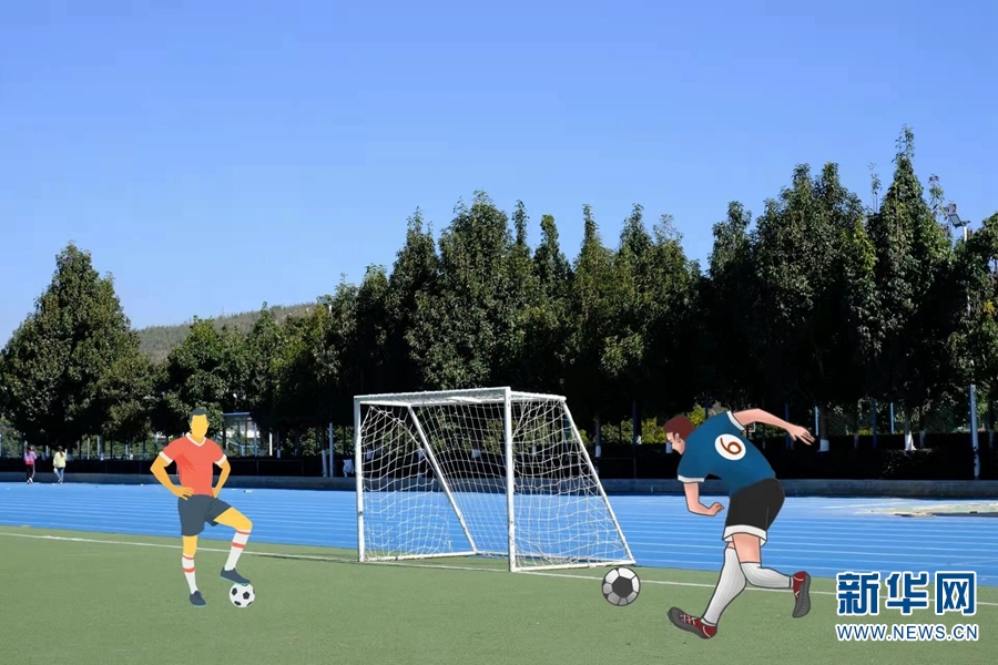 创意手绘＋校园美景 云南这所高校的“冬运会”有点萌！