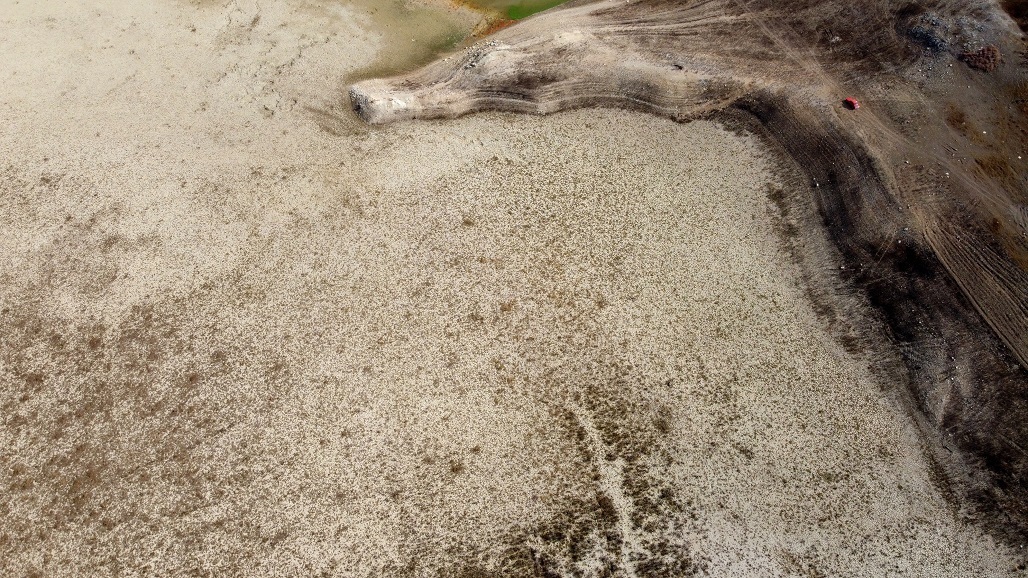 高温席卷土耳其 大坝部分区域干涸见底