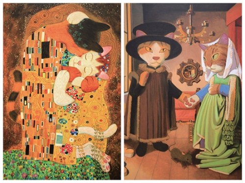 拼创意:这些猫咪版世界名画你见过吗?