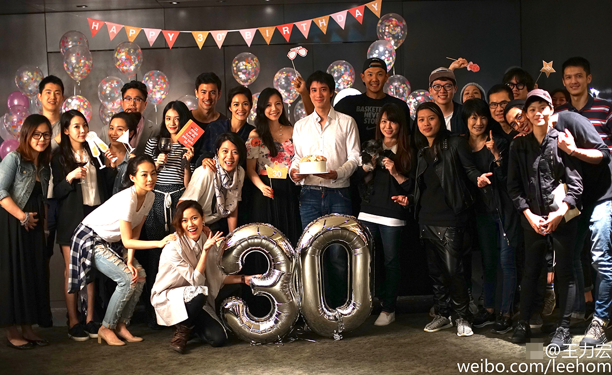 王力宏为妻办30岁生日趴 老婆挺大肚见客