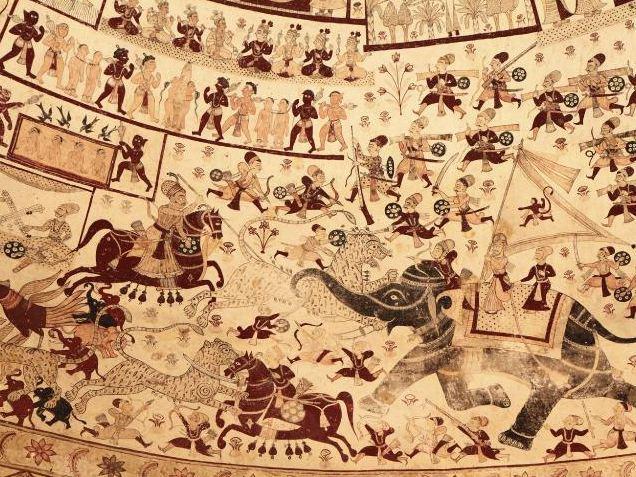 印度昔日豪宅成废墟因壁画重见天日