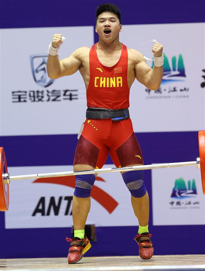 全国男子举重锦标赛：田涛85公斤级挺举、总成绩超世界纪录