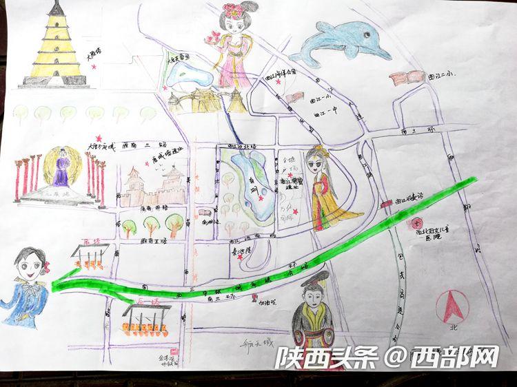 很贴心！西安绕城高速员工给问路游客手绘超萌交通旅游图