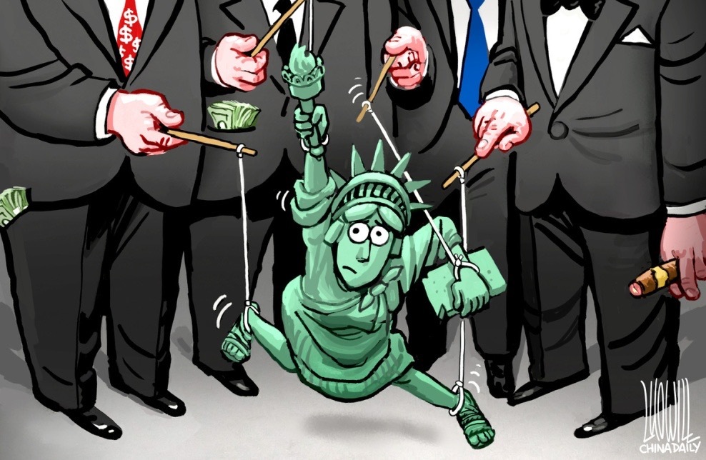 政治漫画 简单图片