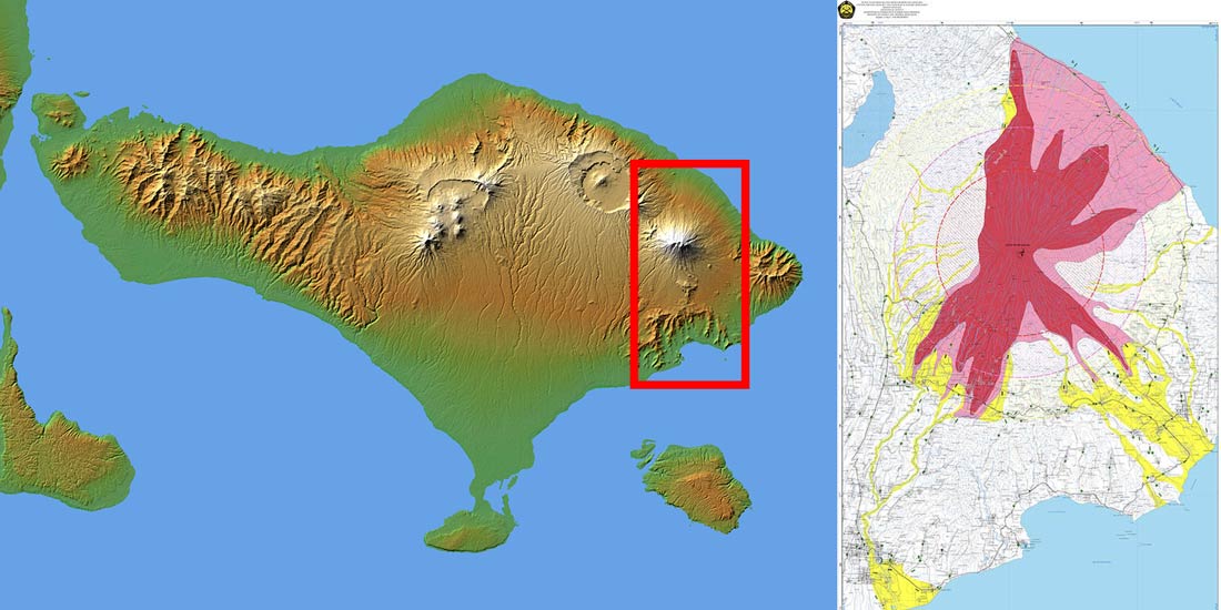 阿贡火山位置图_fororder_evacutation-danger-zone-bali-volcano